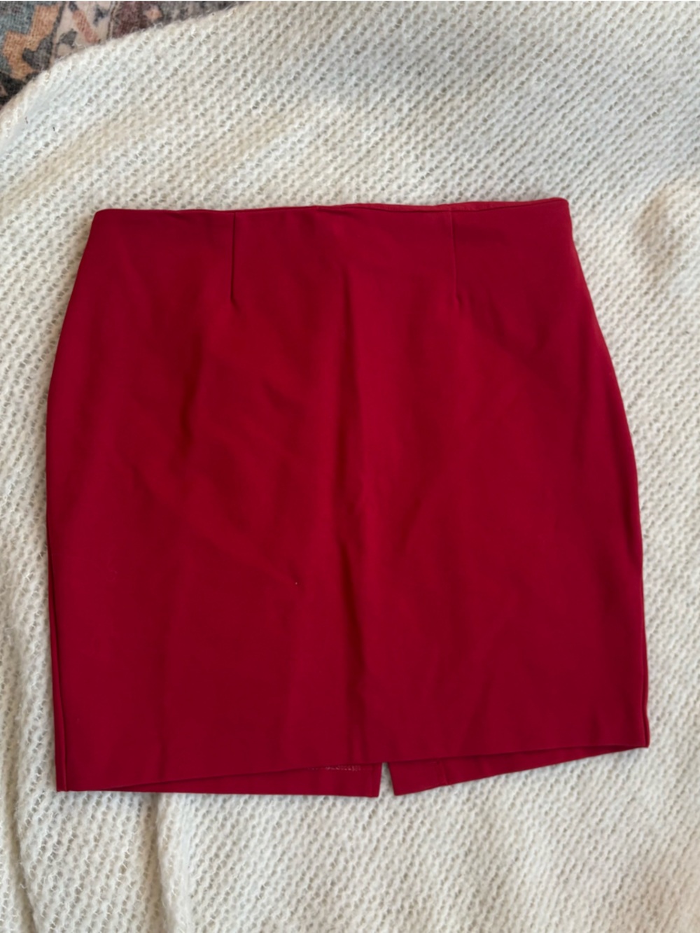 Dalia Collection Red Mini Pencil Skirt